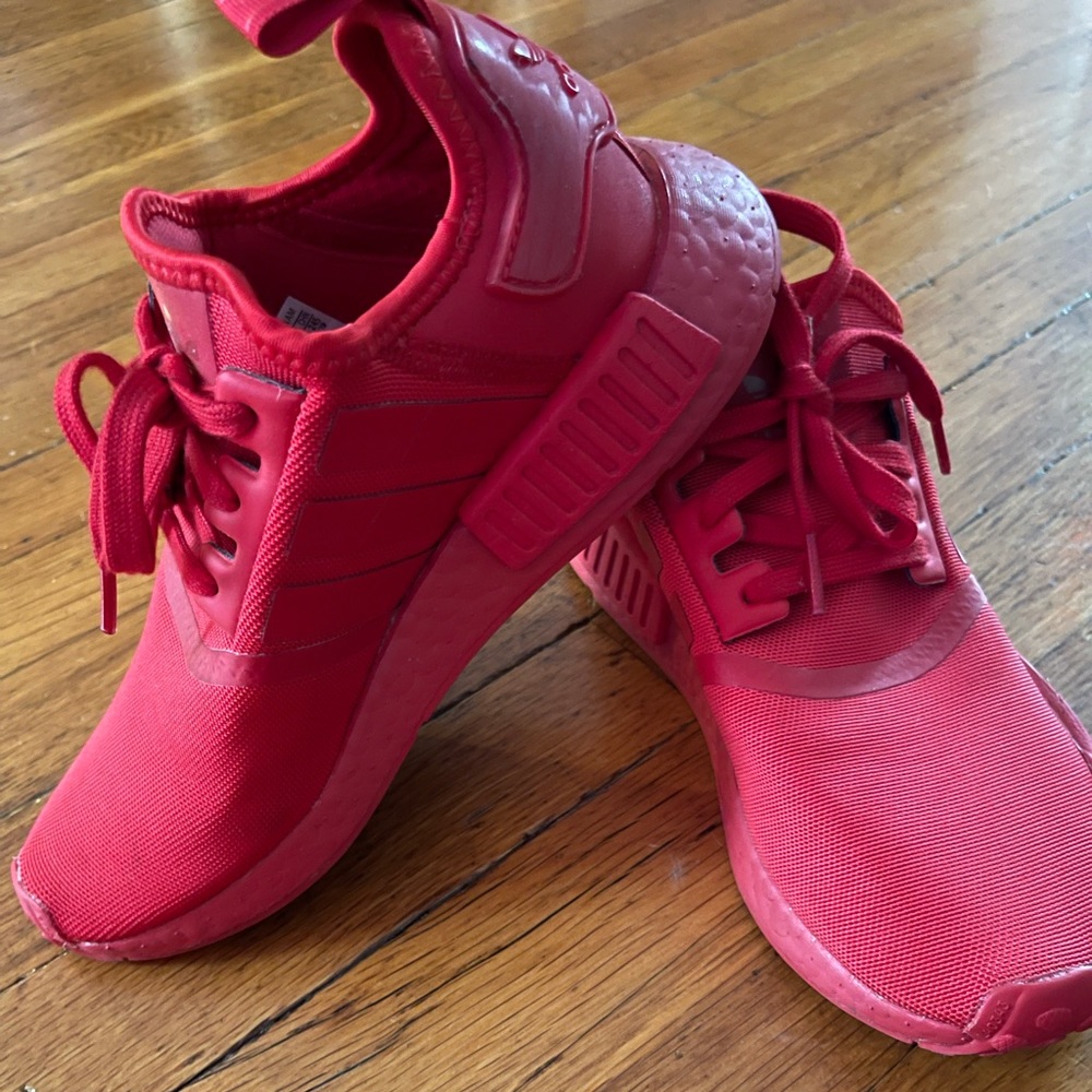 Adidas nmd red sneakers mens 7 womens 8